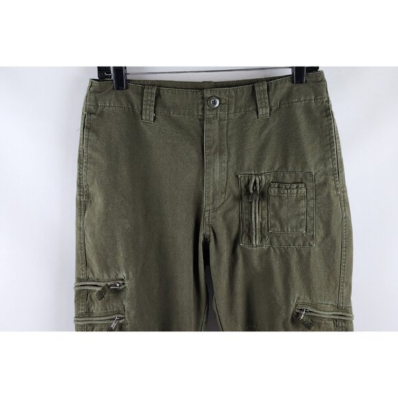 Free Knight Pants Mens 30 Cargo Tactical US Army Military Zipper Olive Green - Picture 2 of 13